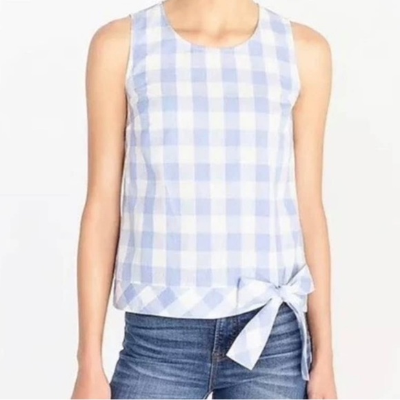 J. Crew Tops - J Crew Gingham Tank with Bow
